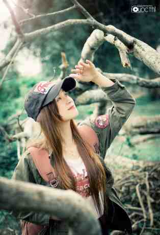 girl xinh dã ngoại một mình, hình girl xinh, kute nhất