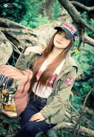 girl xinh dã ngoại một mình, hình girl xinh, kute nhất