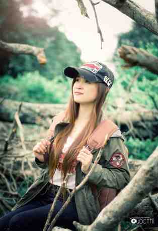girl xinh dã ngoại một mình, hình girl xinh, kute nhất